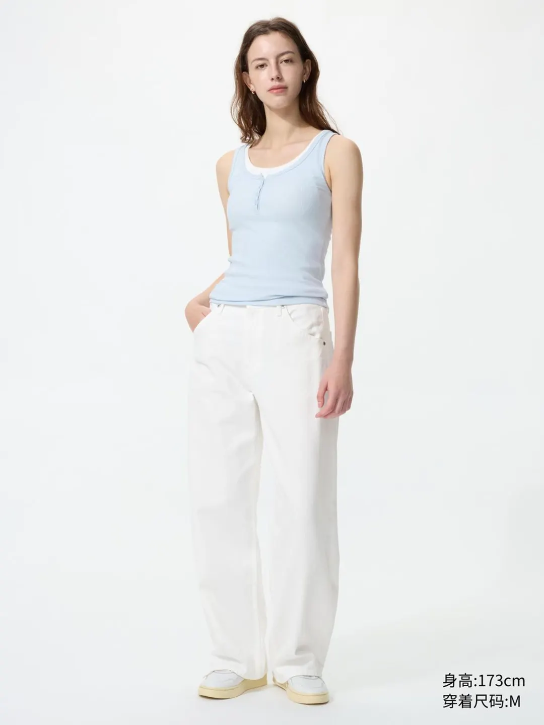 Майка с воротом хенли, Uniqlo