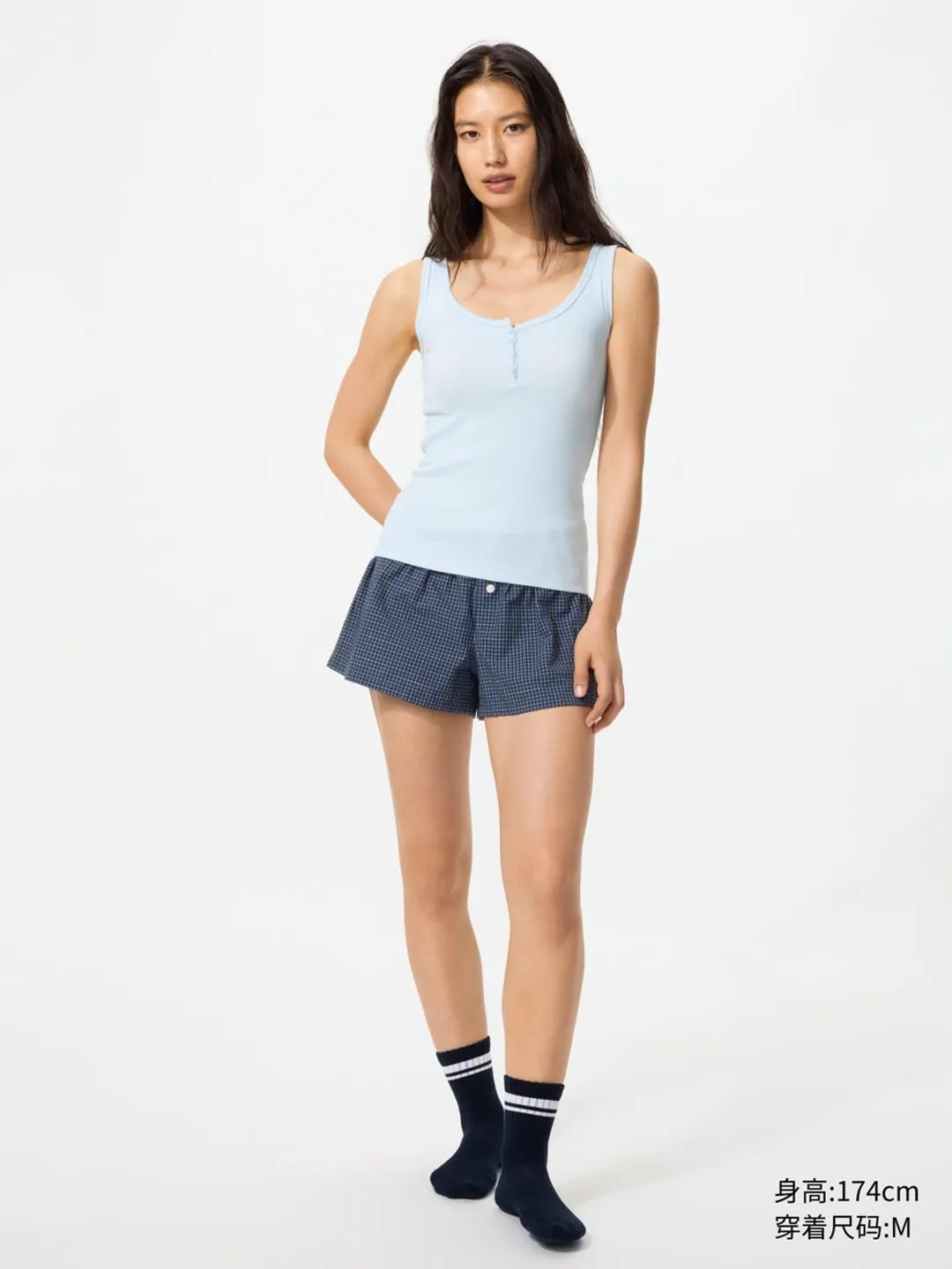 Майка с воротом хенли, Uniqlo