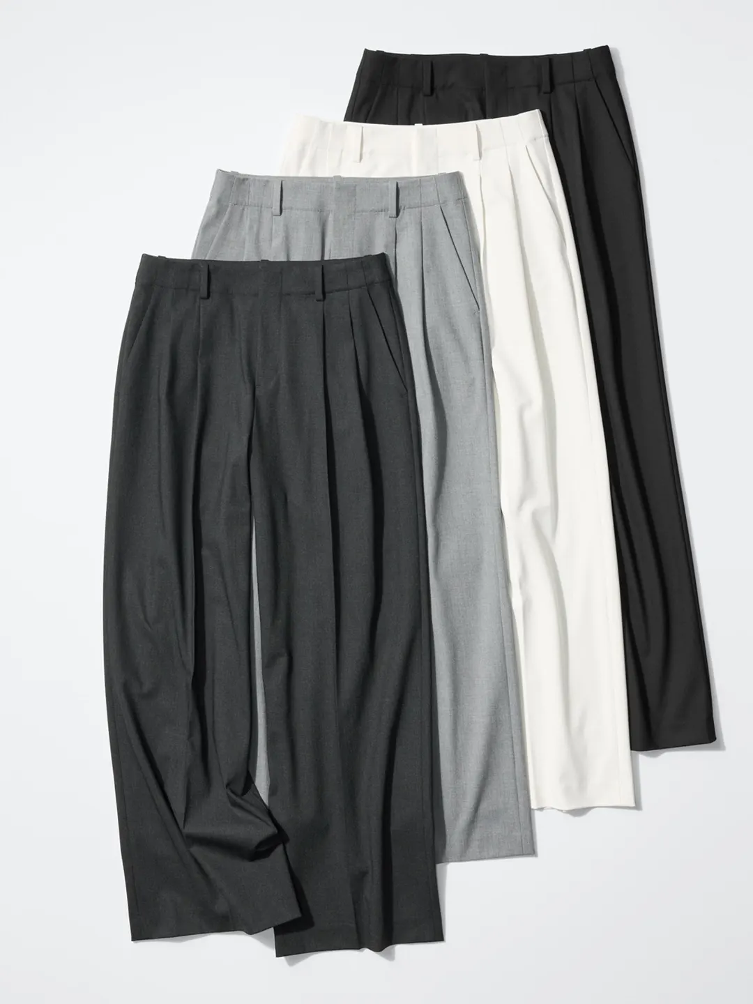 Брюки широкие эластичные со складками, Uniqlo
