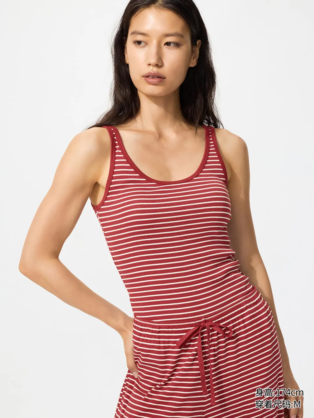 Майка в рубчик в полоску, Uniqlo