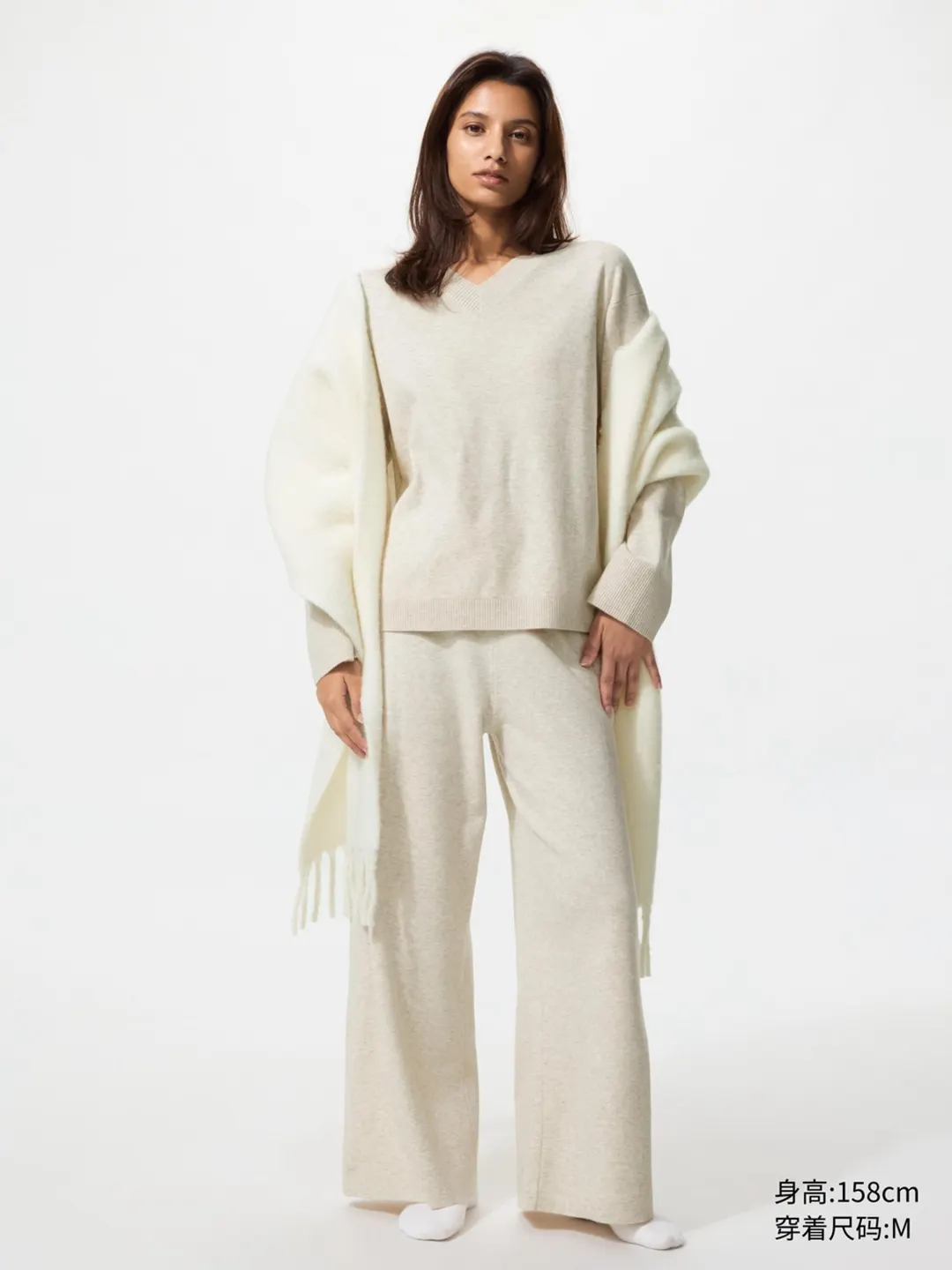 Брюки трикотажные укороченные с машинной стиркой, Uniqlo
