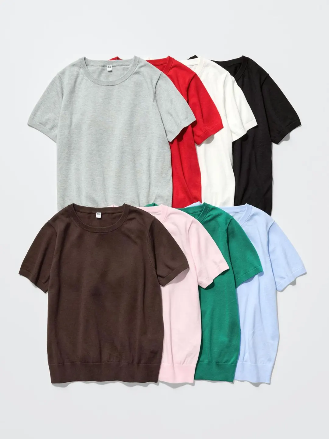 Джемпер из смеси хлопка и модала с короткими рукавами, Uniqlo