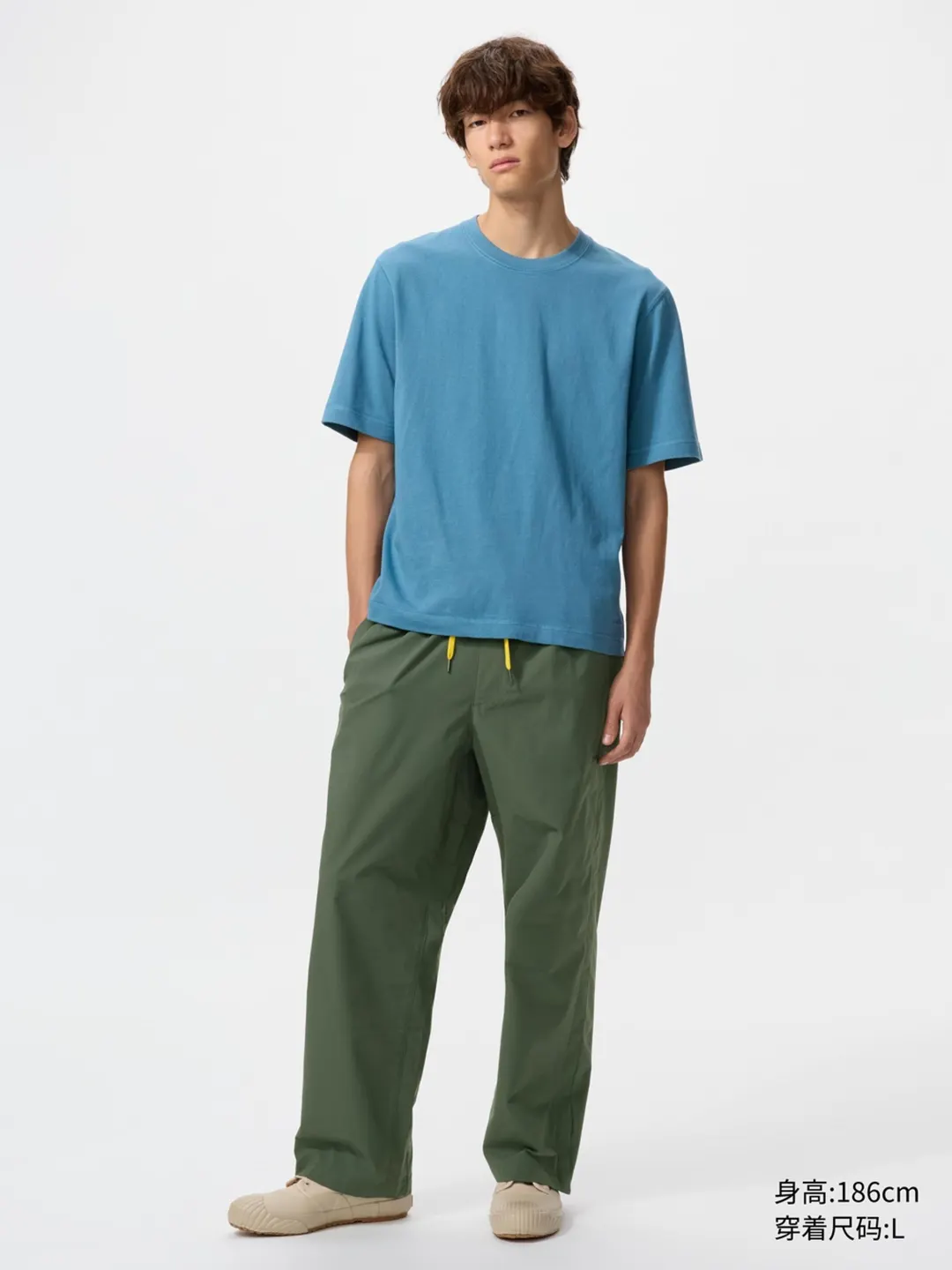 Футболка свободного кроя контрастной расцветки, Uniqlo