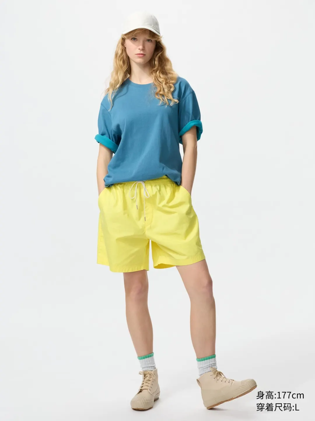 Футболка свободного кроя контрастной расцветки, Uniqlo