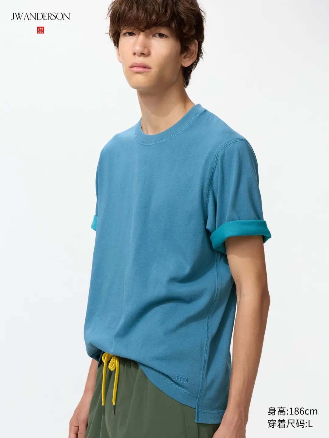 Футболка свободного кроя контрастной расцветки, Uniqlo