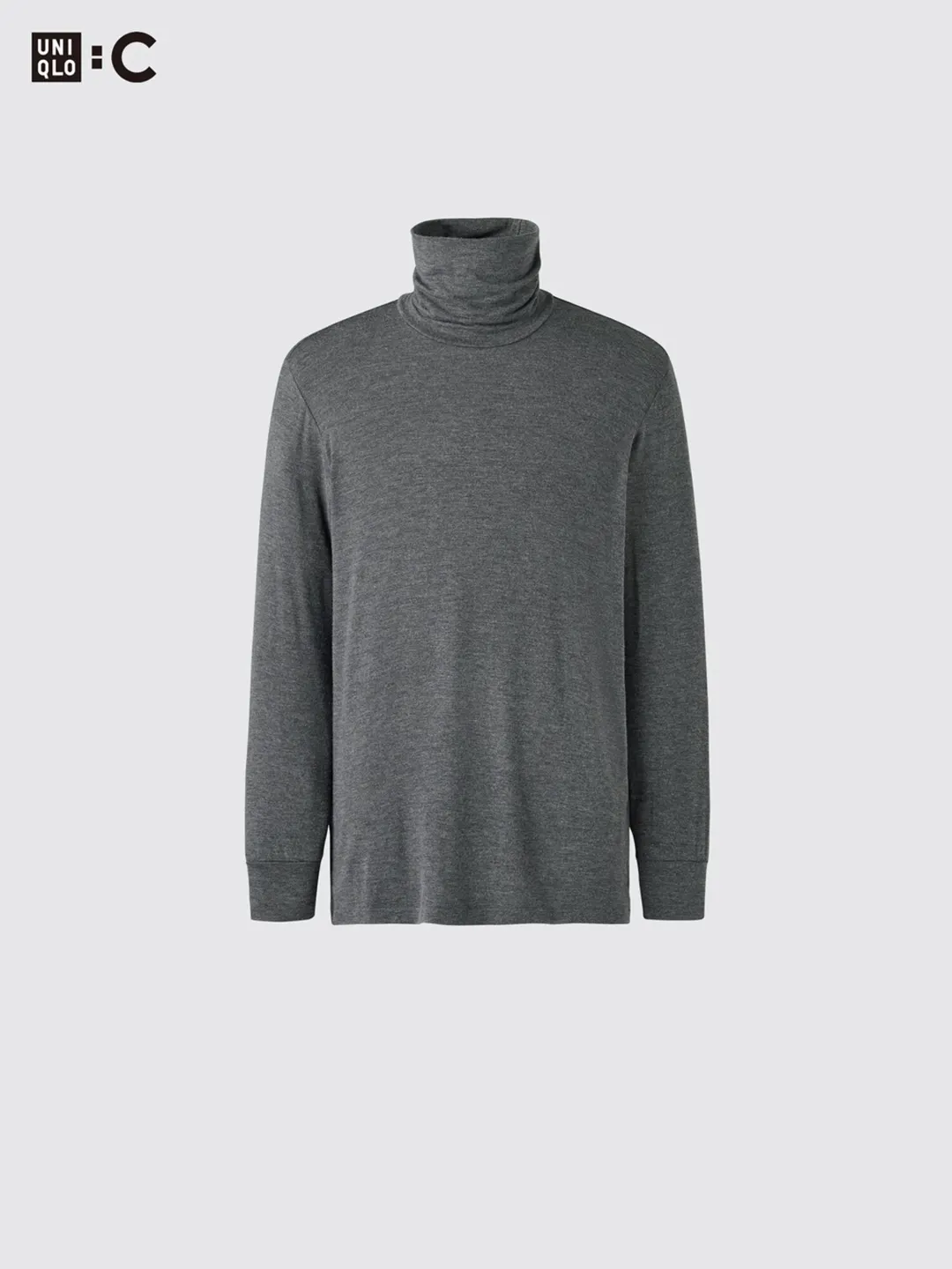 Лонгслив HEATTECH с воротником-гольфом из смесового кашемира, Uniqlo