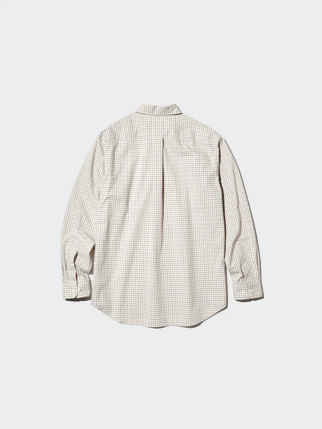 Рубашка в клетку из высококачественного длинноволокнистого хлопка, Uniqlo