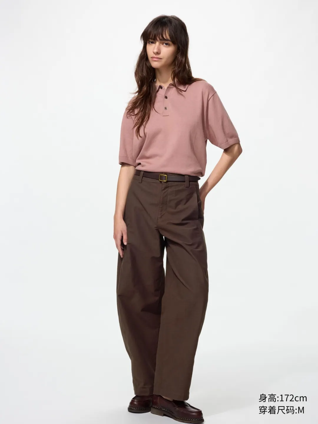 Поло трикотажное с коротким рукавом, пригодное для машинной стирки, Uniqlo