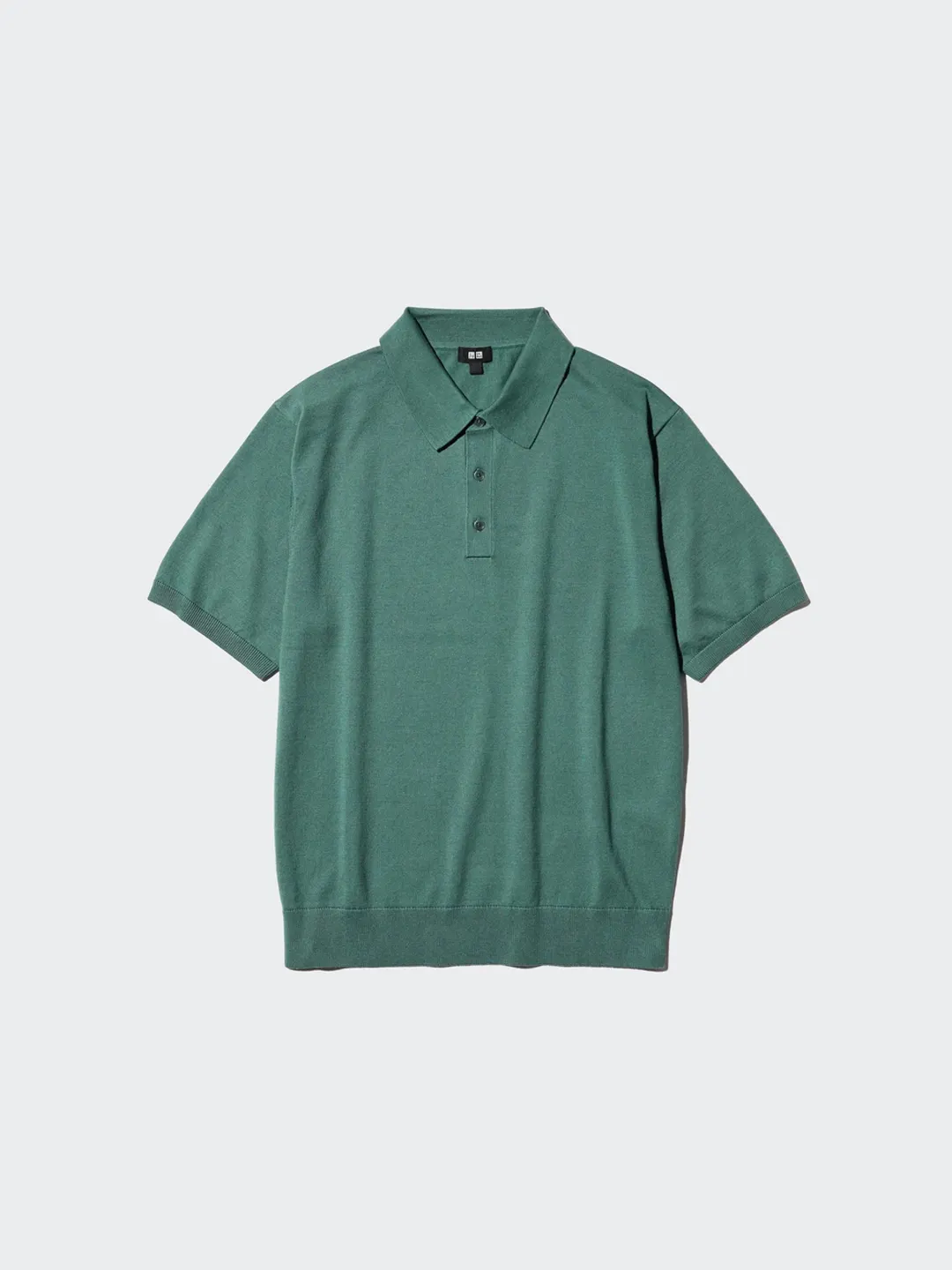 Поло трикотажное с коротким рукавом, пригодное для машинной стирки, Uniqlo