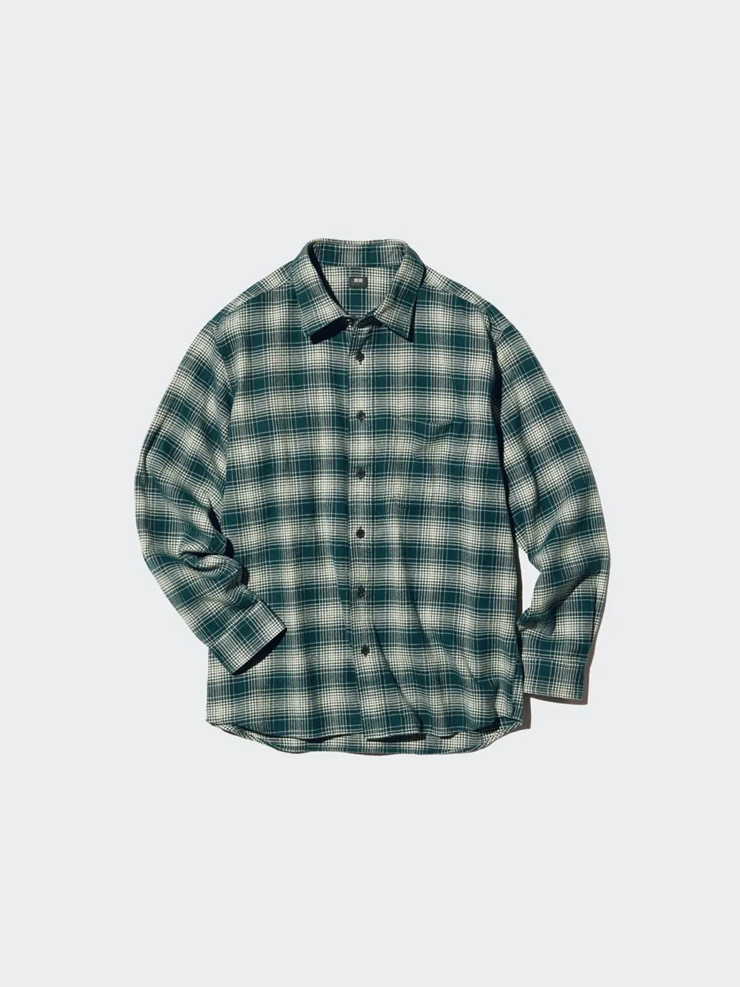 Фланелевая рубашка в клетку с длинными рукавами, Uniqlo