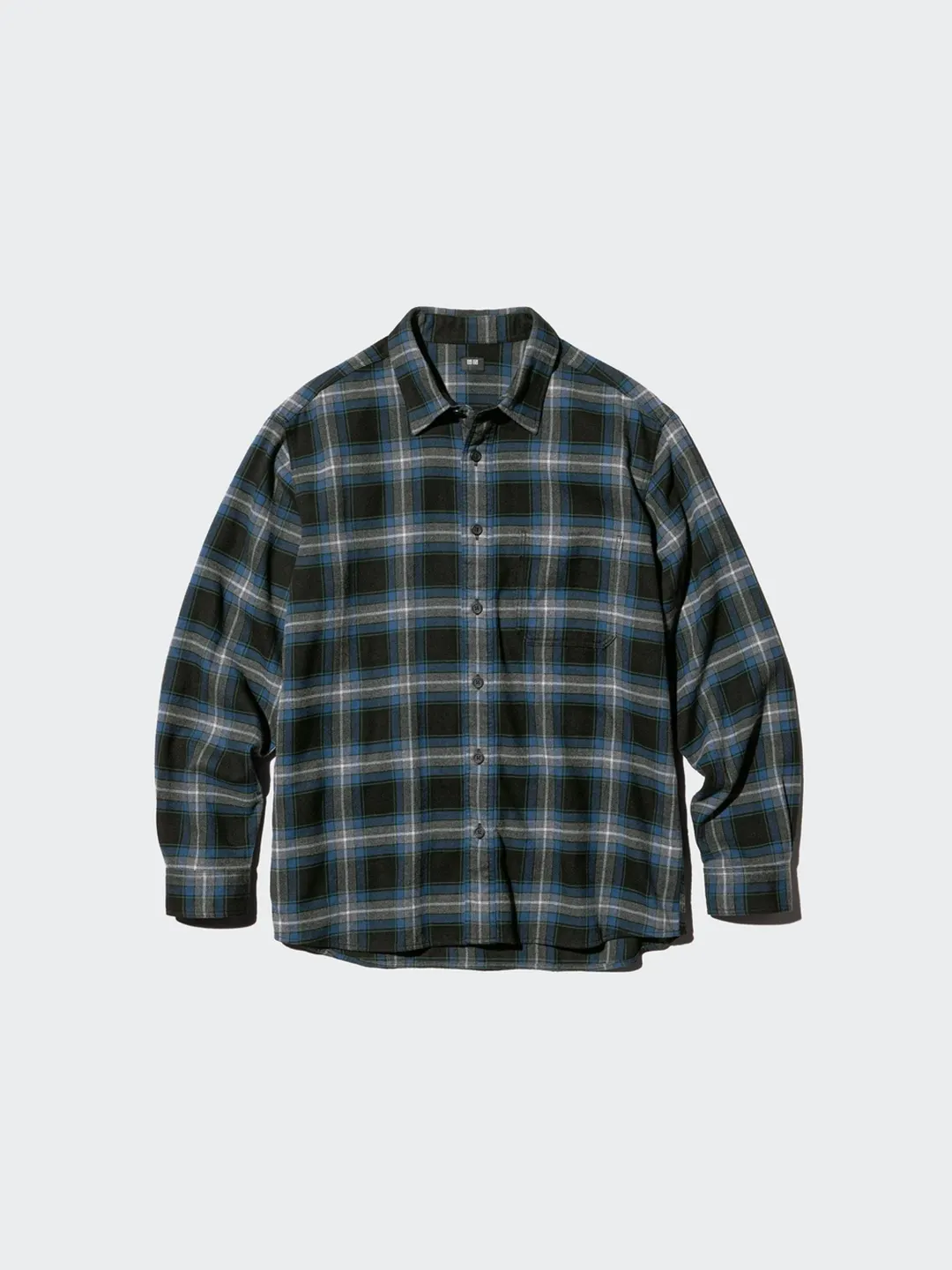 Фланелевая рубашка в клетку с длинными рукавами, Uniqlo