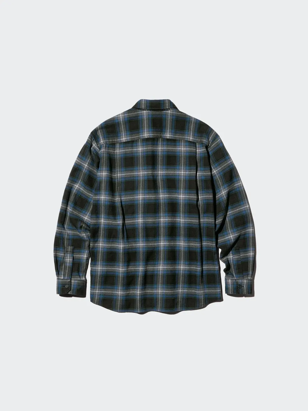 Фланелевая рубашка в клетку с длинными рукавами, Uniqlo