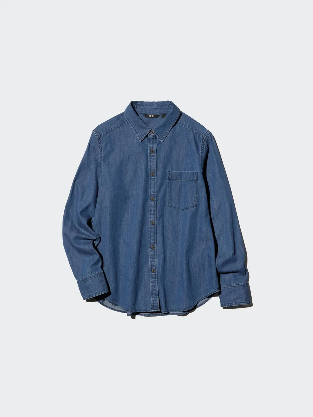 Рубашка джинсовая с эффектом стирки, Uniqlo