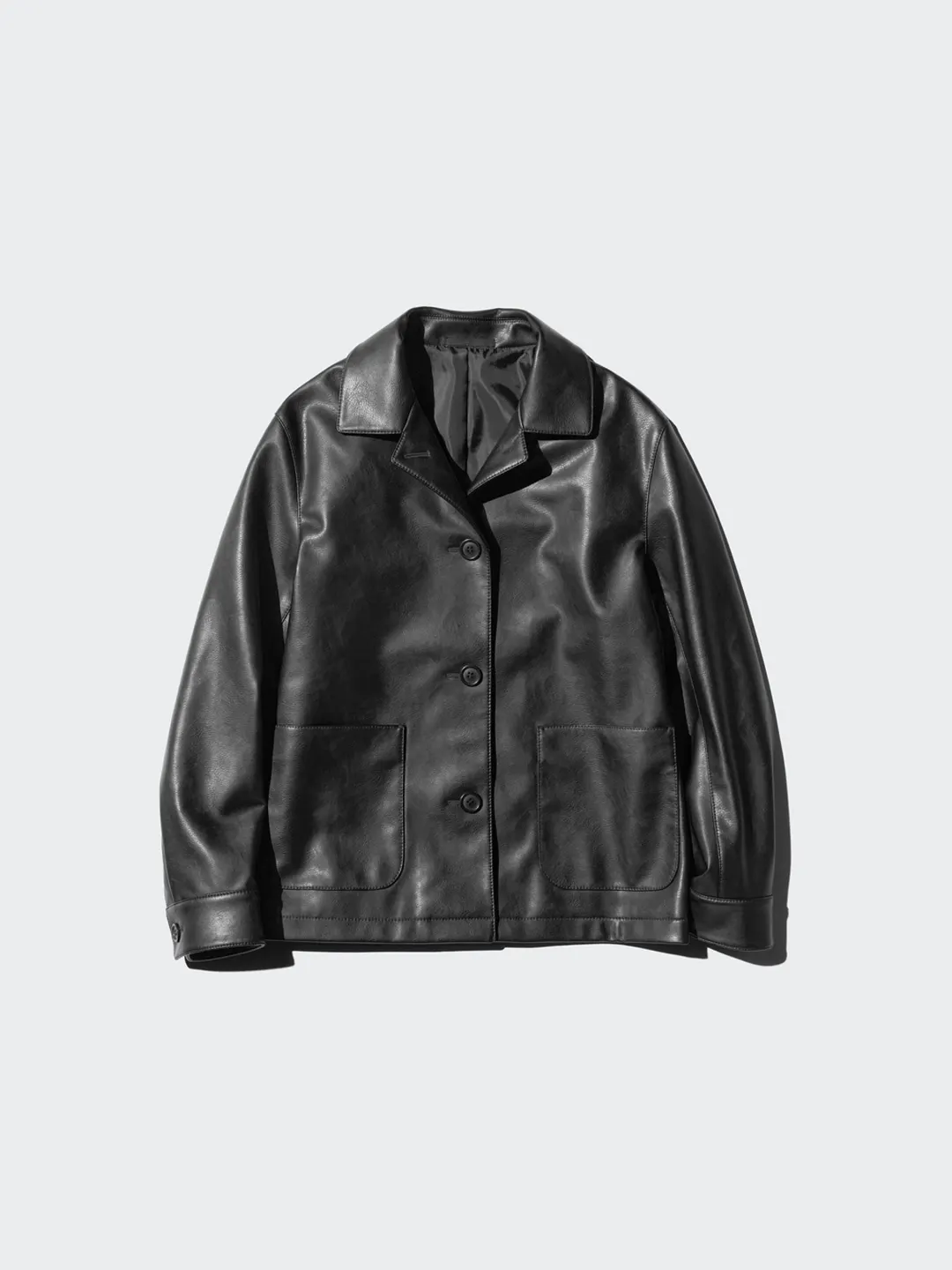 Свободная куртка-рубашка из искусственной кожи, Uniqlo