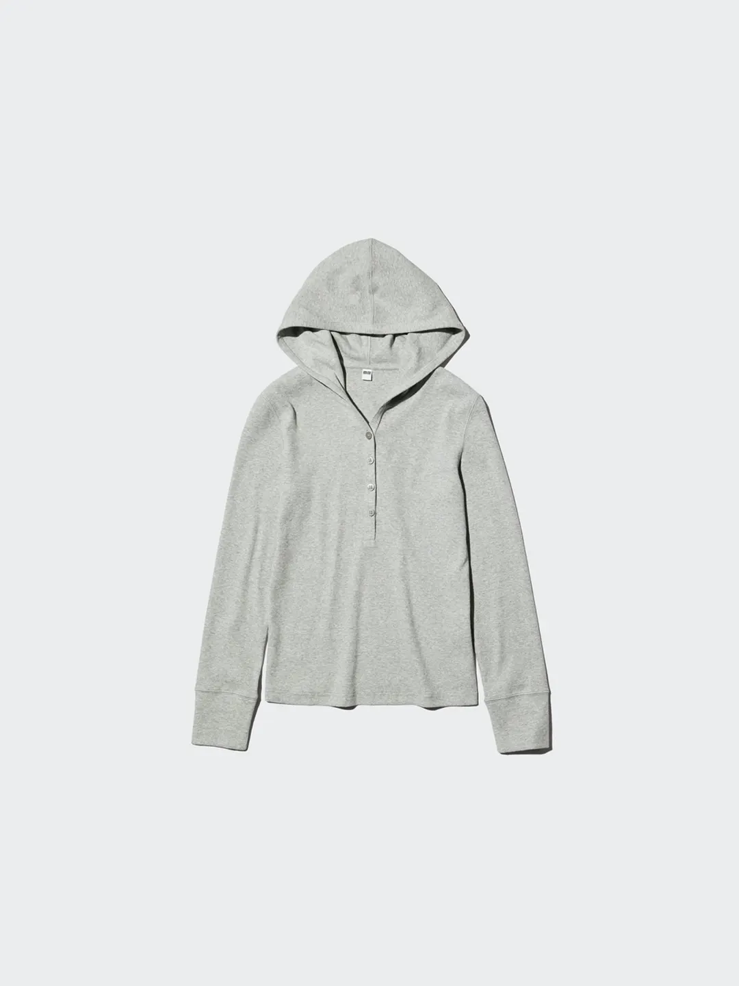 Лонгслив в рубчик с капюшоном, Uniqlo