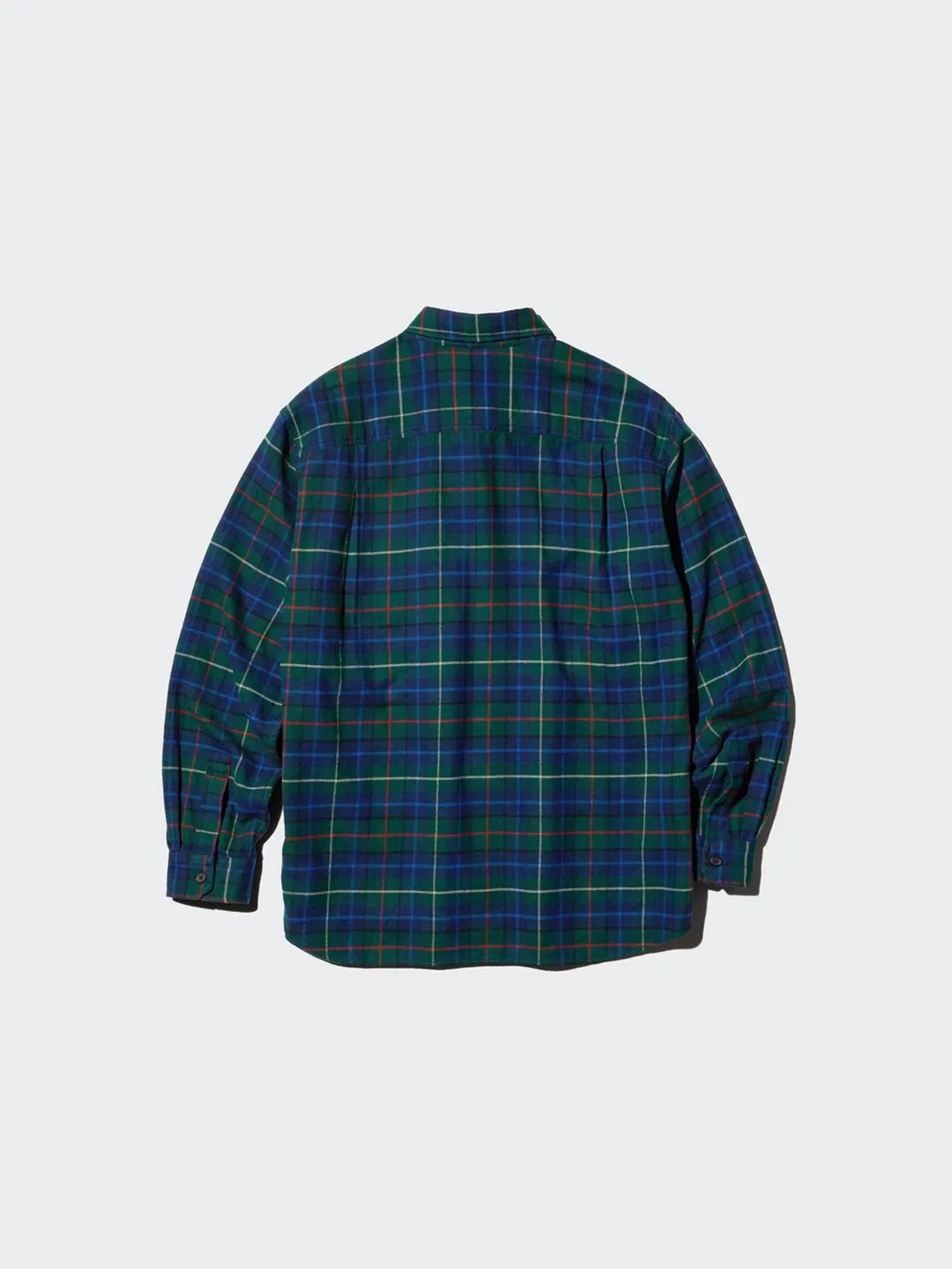 Фланелевая рубашка в клетку с длинными рукавами, Uniqlo