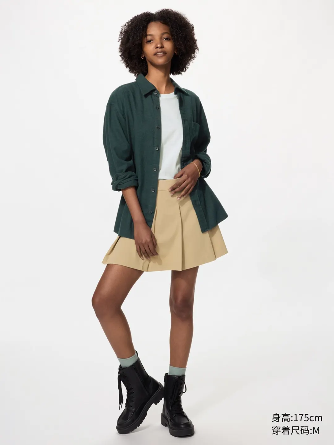 Фланелевая рубашка с длинными рукавами, Uniqlo