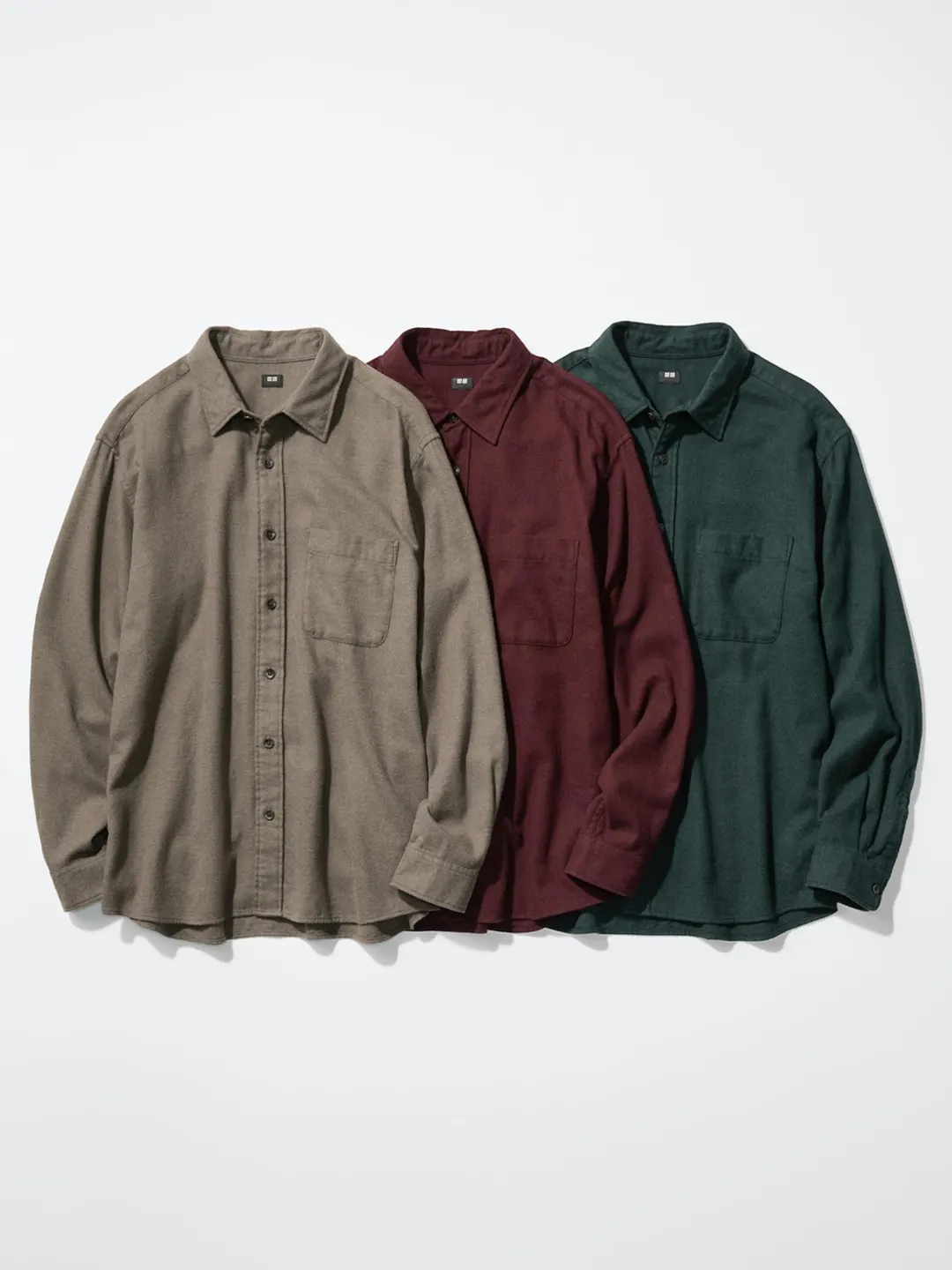 Фланелевая рубашка с длинными рукавами, Uniqlo