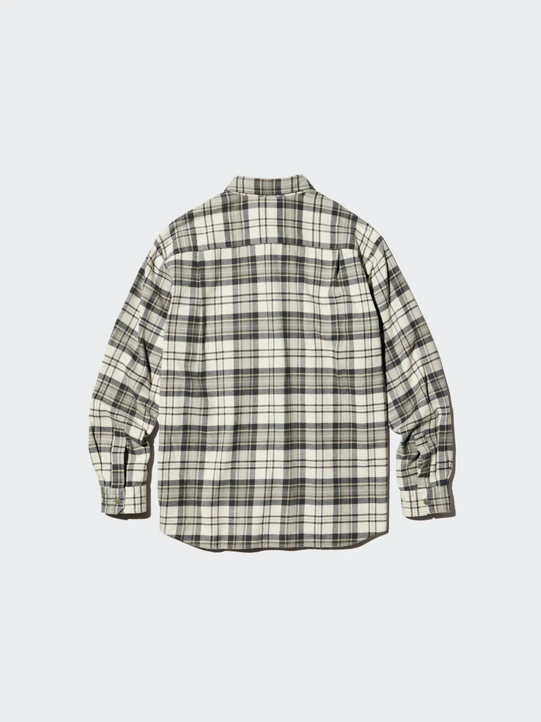 Фланелевая рубашка в клетку с длинными рукавами, Uniqlo
