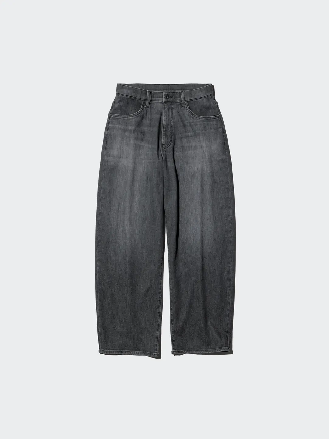 Джинсы EZY свободного кроя с эффектом стирки, Uniqlo