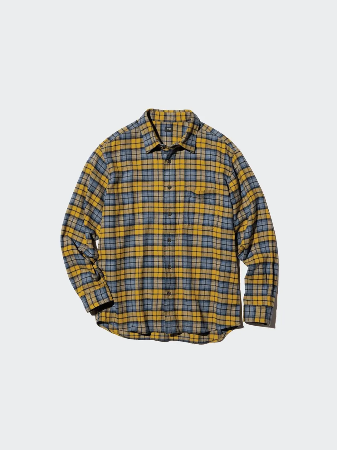 Фланелевая рубашка в клетку с длинными рукавами, Uniqlo