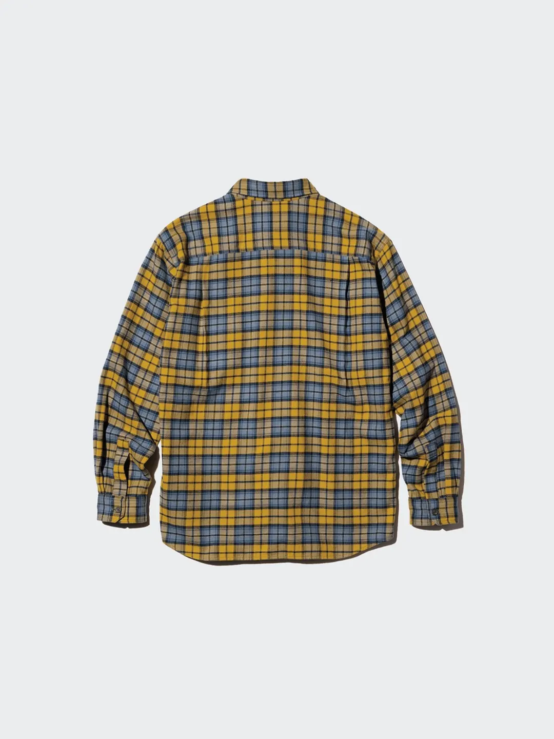 Фланелевая рубашка в клетку с длинными рукавами, Uniqlo