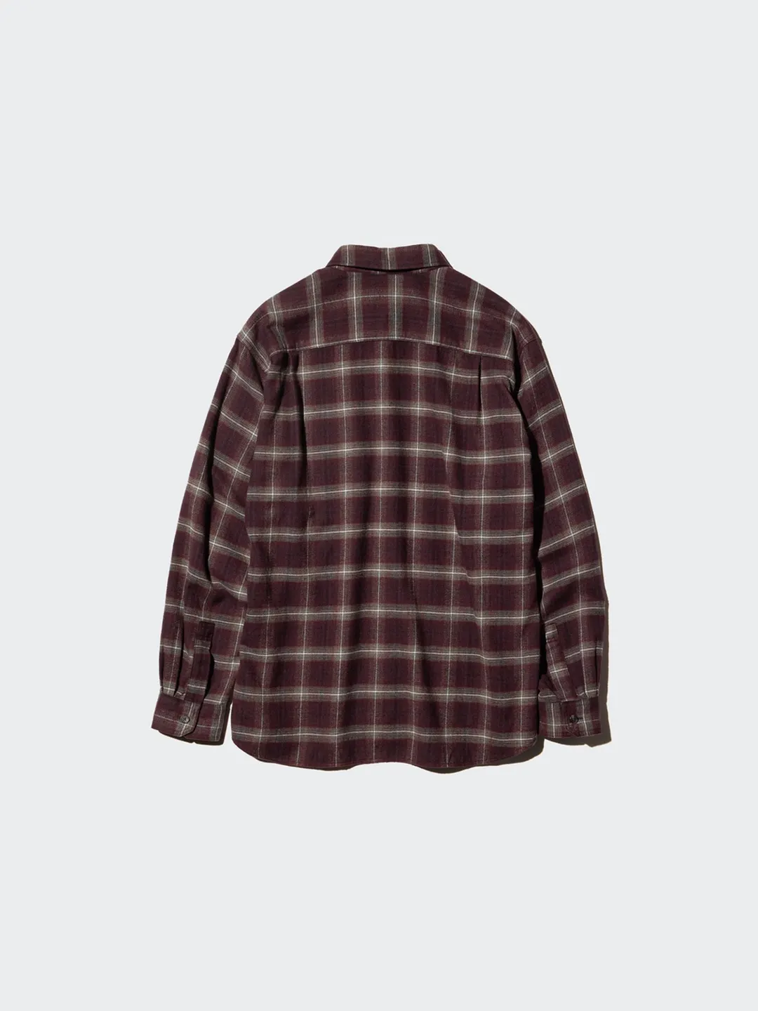 Фланелевая рубашка в клетку с длинными рукавами, Uniqlo