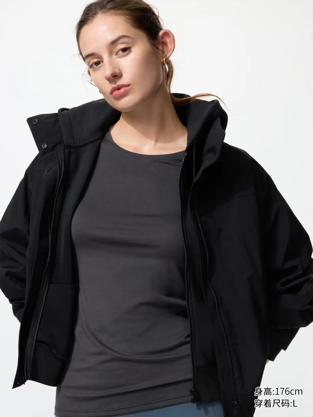 Лонгслив HEATTECH с круглым вырезом, Uniqlo