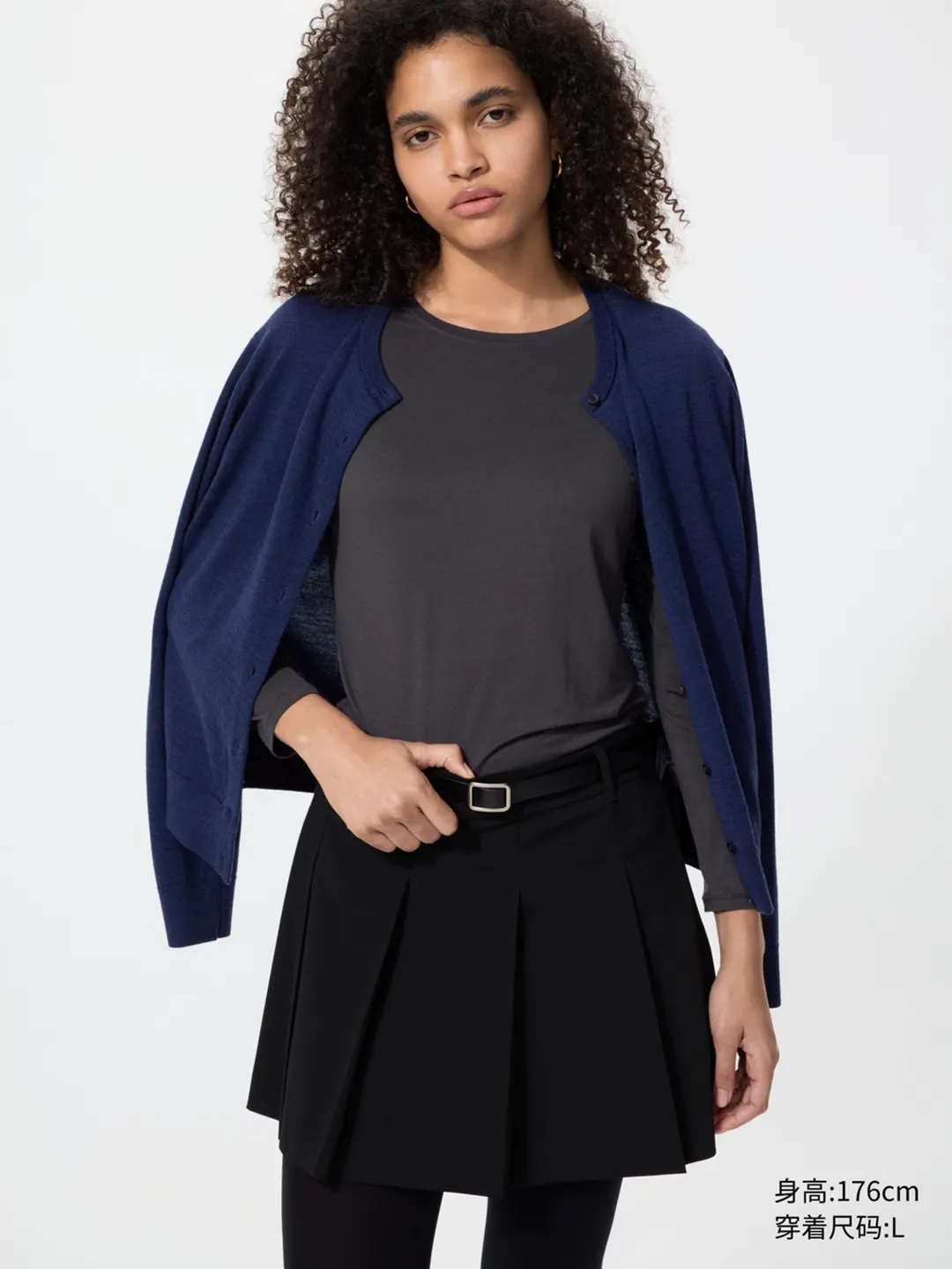 Лонгслив HEATTECH с круглым вырезом, Uniqlo