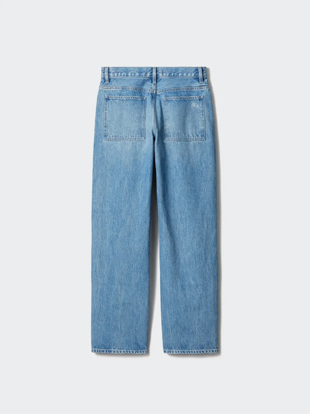 Джинсы прямого кроя удлиненные с эффектом стирки, Uniqlo