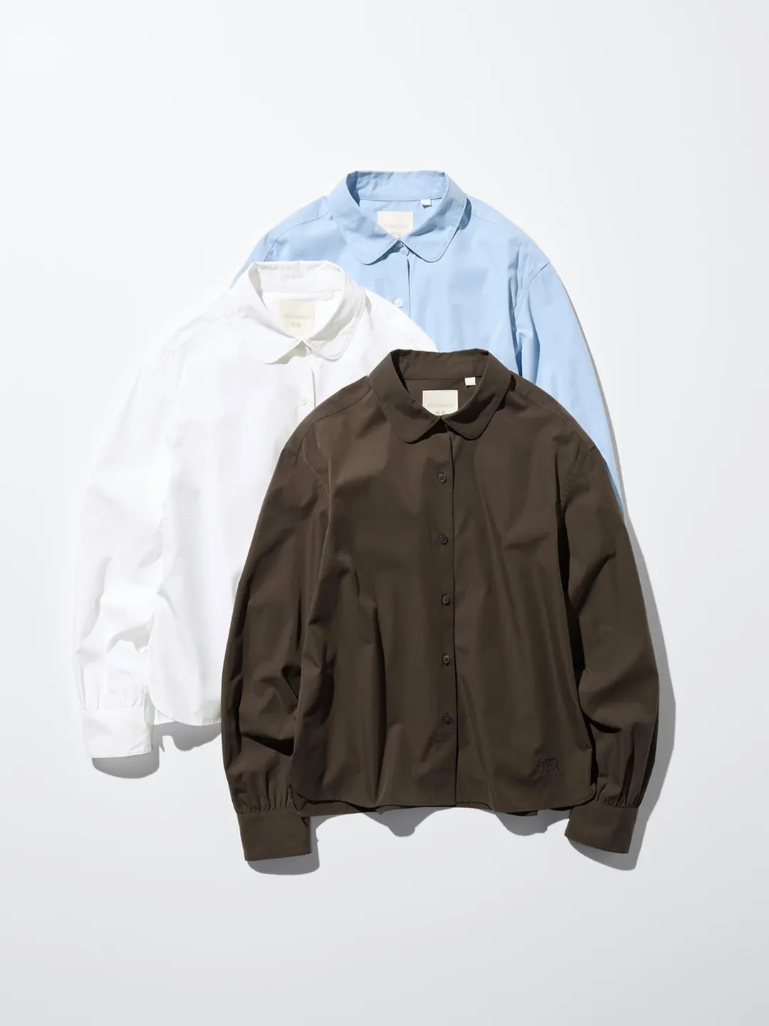 Рубашка из хлопка с рукавами-фонариками, Uniqlo