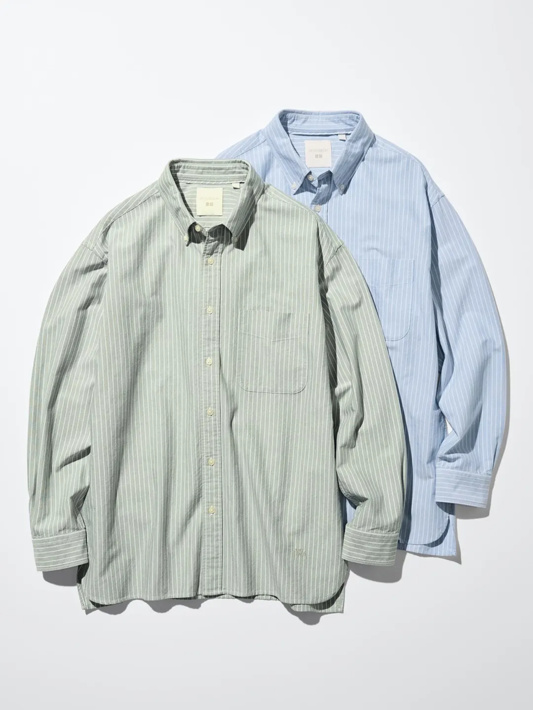 Рубашка свободного кроя из оксфордского хлопка в полоску, Uniqlo
