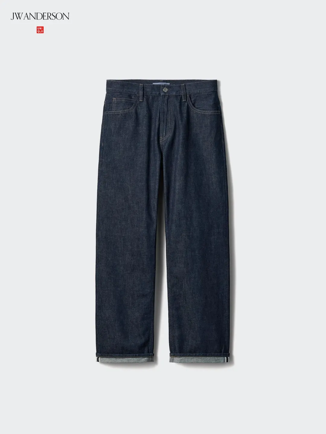 Джинсы прямого кроя с эффектом стирки, Uniqlo