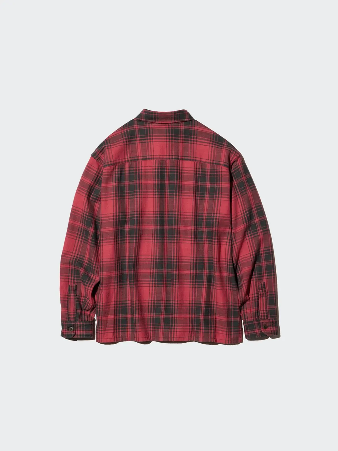 Рубашка в клетку из хлопка с фактурой слуб, Uniqlo