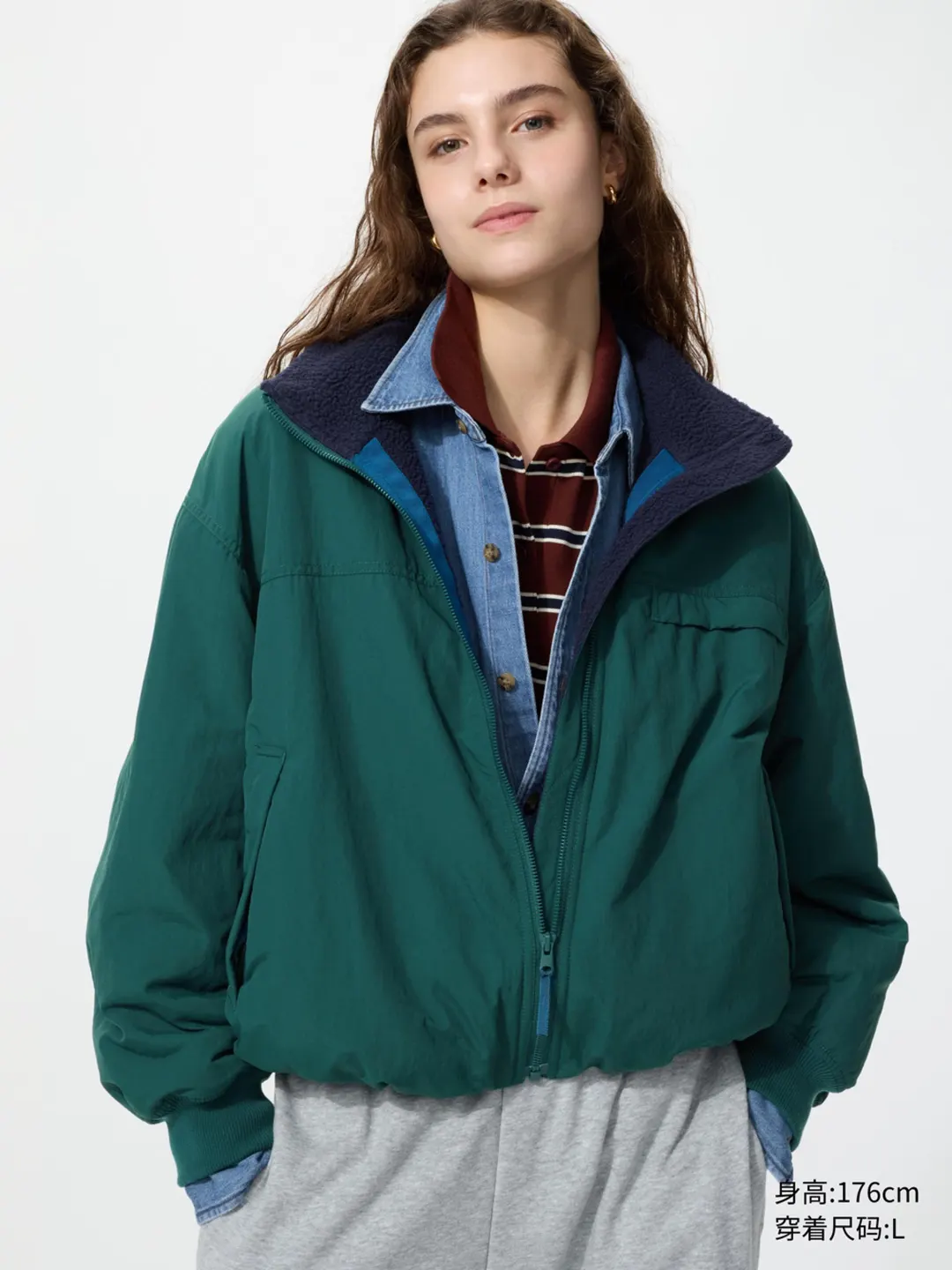 Куртка с воротником-стойкой и флисовой подкладкой, Uniqlo