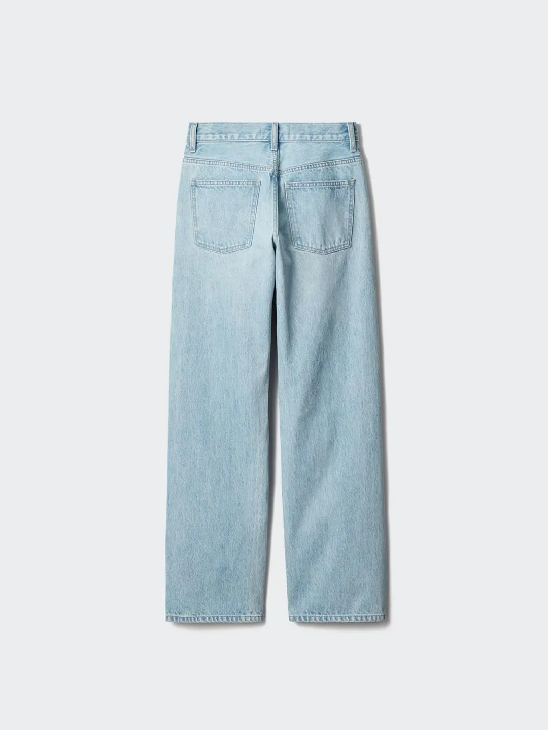 Джинсы прямого кроя удлиненные с эффектом стирки, Uniqlo