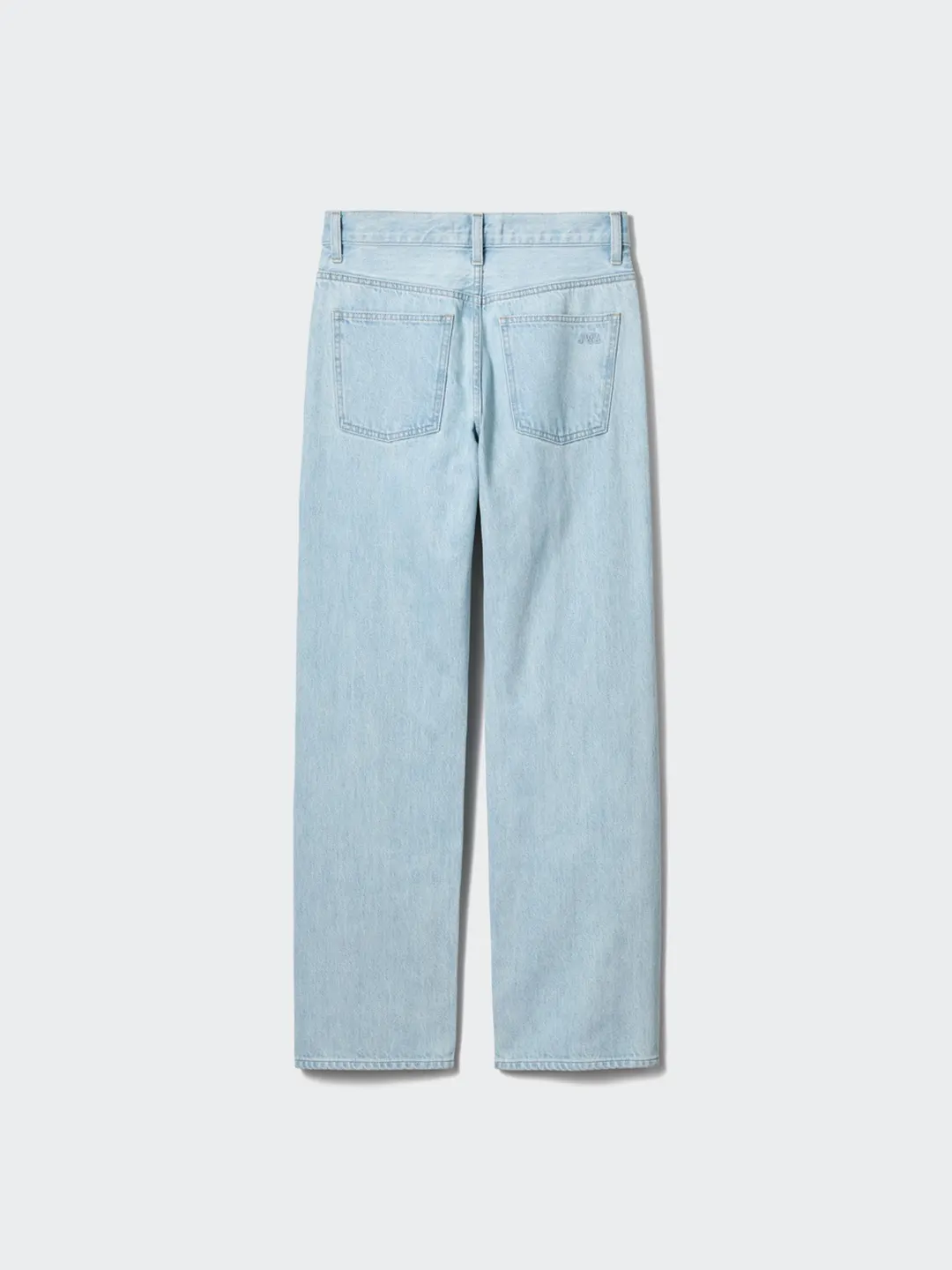 Джинсы прямого кроя удлиненные с эффектом стирки, Uniqlo