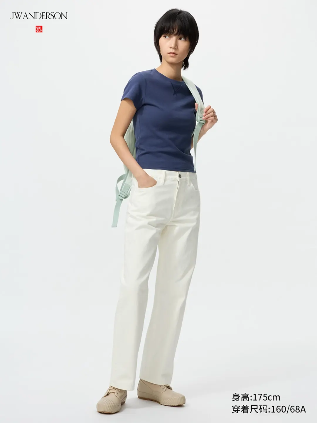 Прямые джинсы со средней посадкой, Uniqlo
