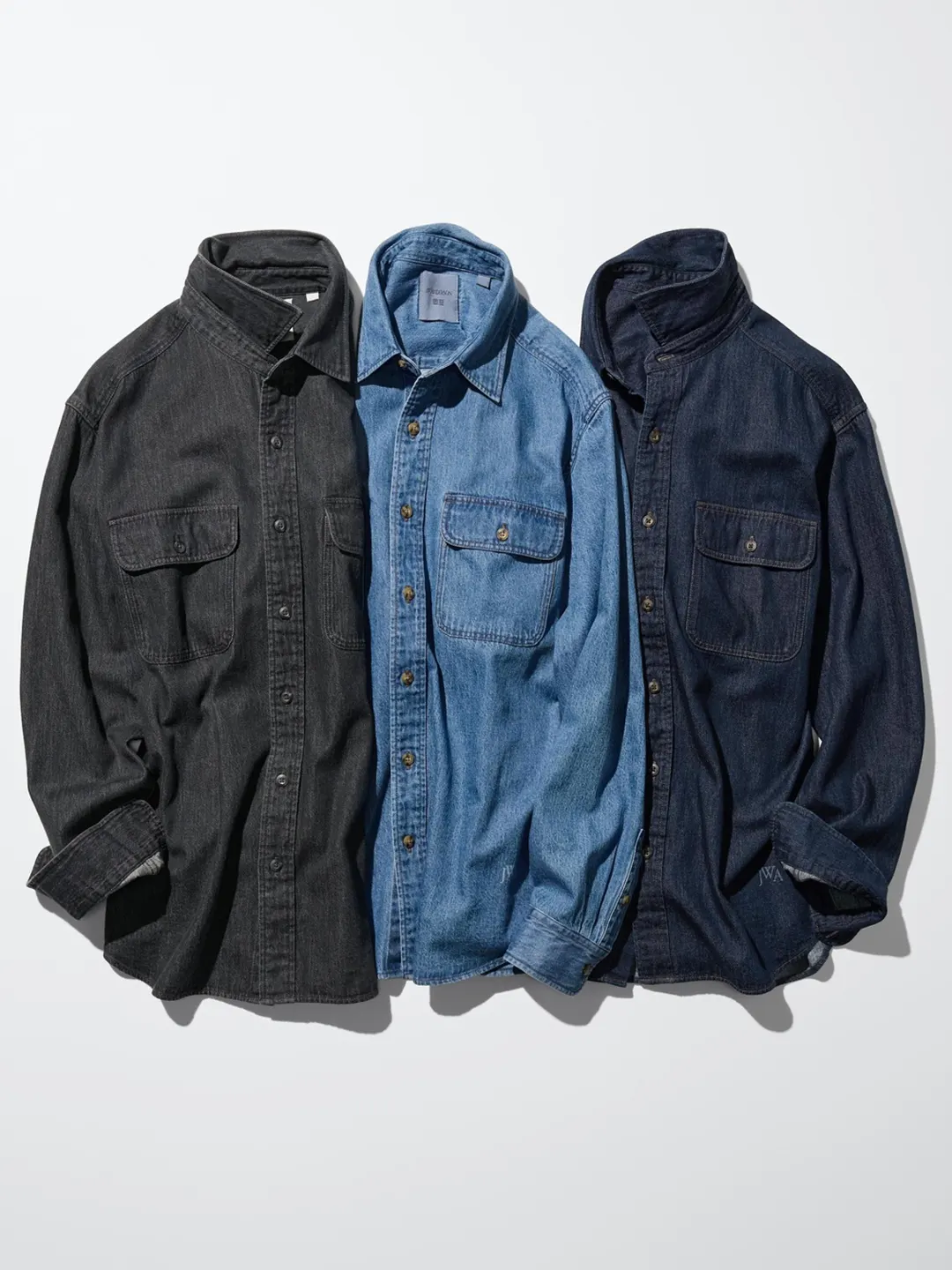 Рубашка джинсовая с эффектом стирки, Uniqlo