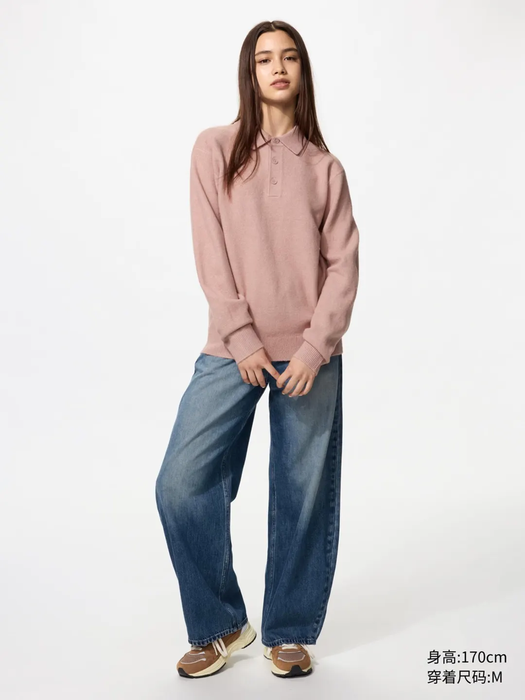 Поло вязаное из пряжи суфле, Uniqlo