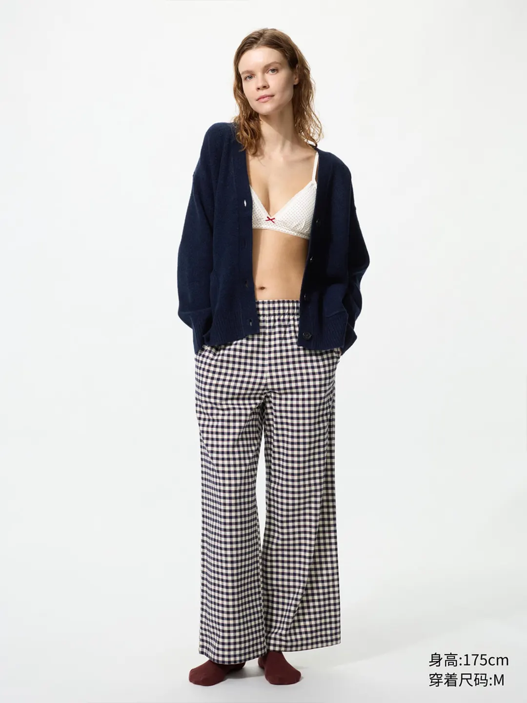 Брюки комфортного кроя из фланели, Uniqlo