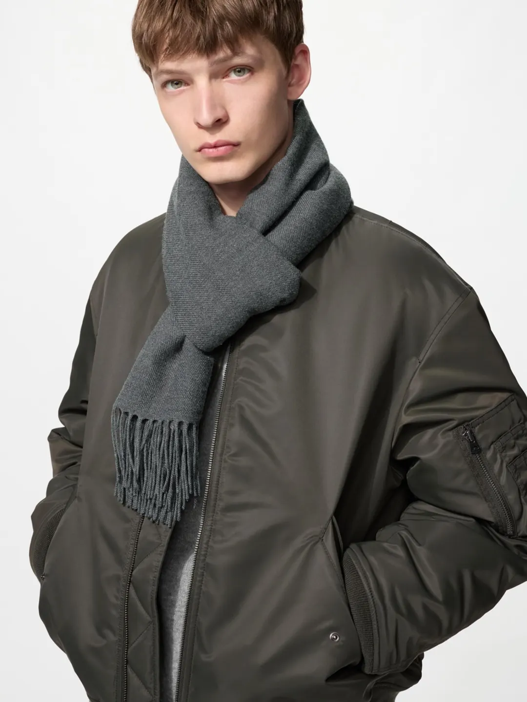 Шарф HEATTECH из смесовой шерсти, Uniqlo