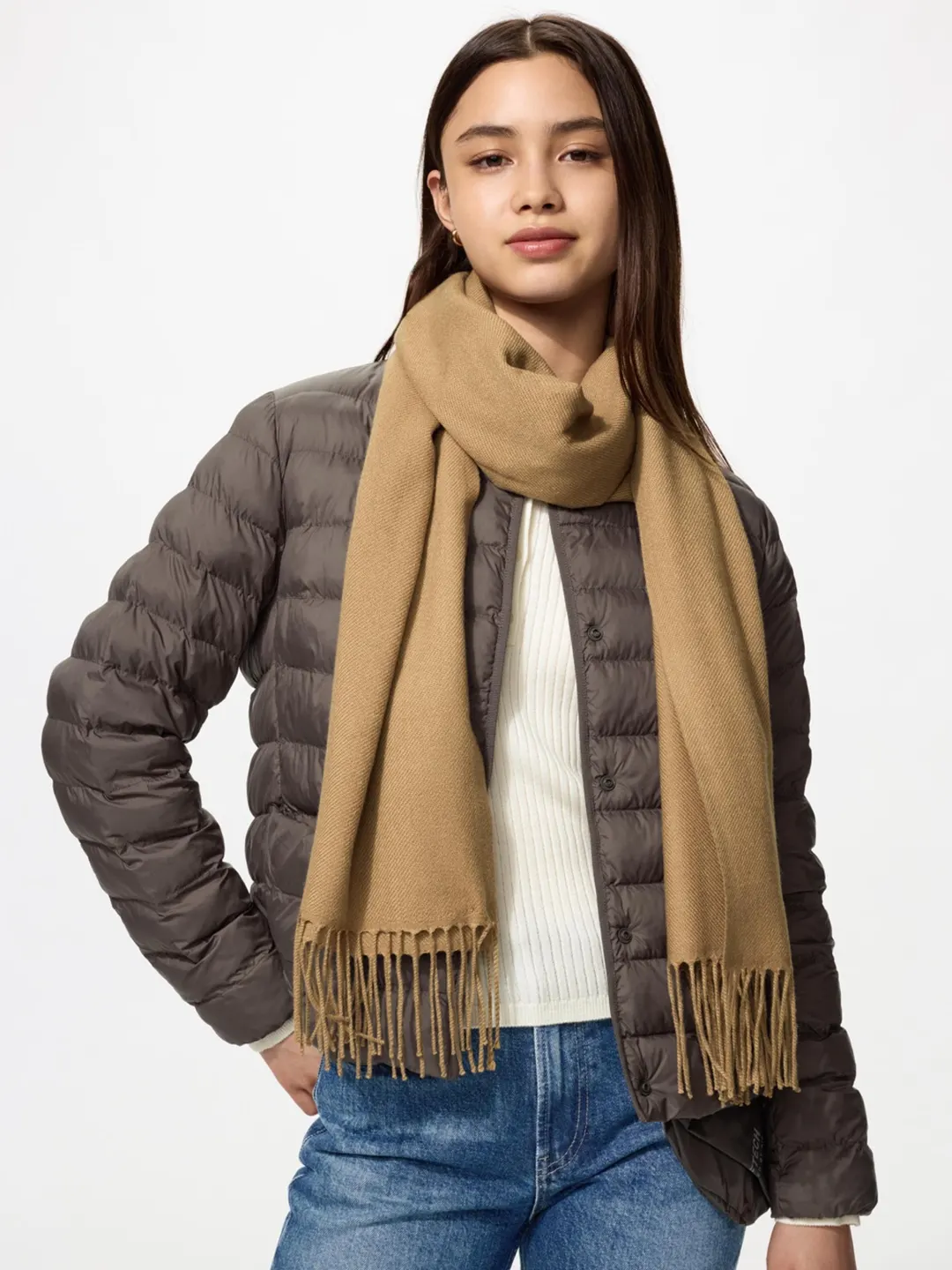 Шарф HEATTECH из смесовой шерсти, Uniqlo