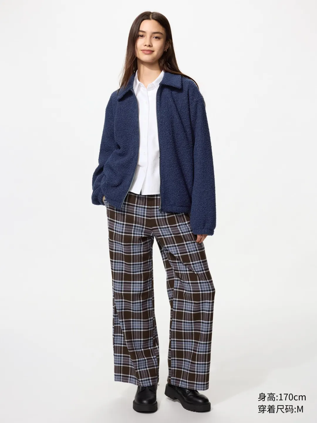 Куртка из флиса под овчину на молнии, Uniqlo