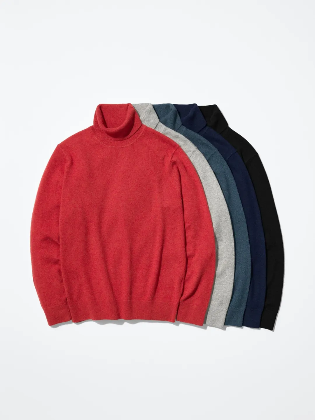 Водолазка из кашемира с двойным воротником, Uniqlo