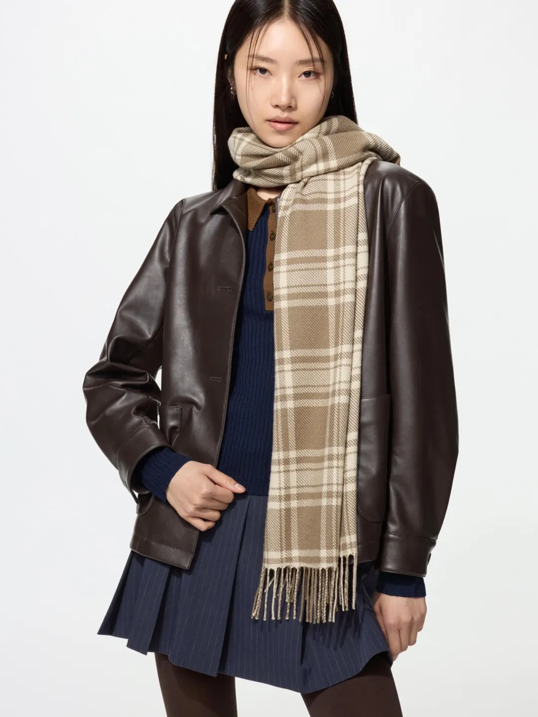 Шарф HEATTECH из смесовой шерсти, Uniqlo