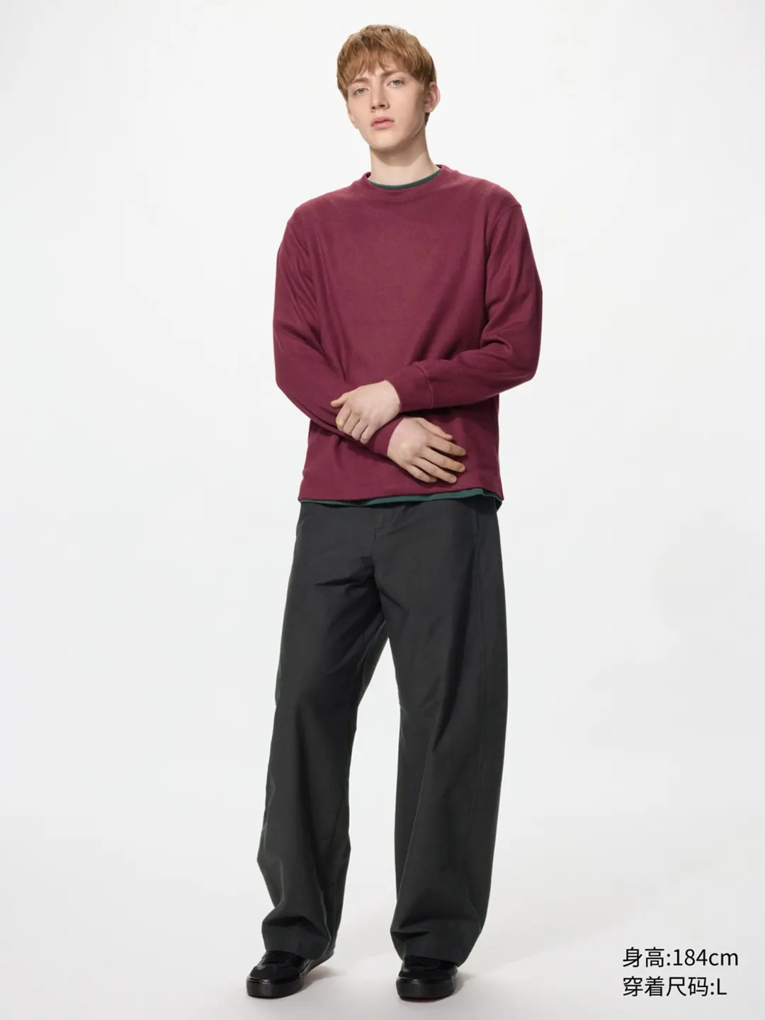 Джемпер из мягкого вязаного флиса с круглым вырезом, Uniqlo