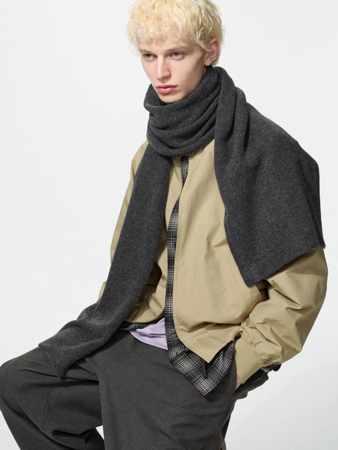 Шарф из пряжи souffle yarn, Uniqlo