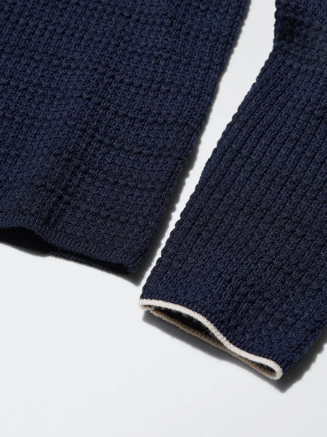 Джемпер хенли из смесовой мериносовой шерсти, Uniqlo