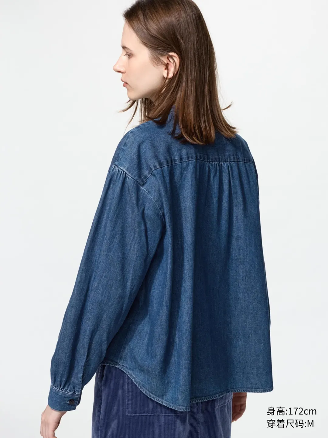 Рубашка джинсовая с эффектом стирки, Uniqlo